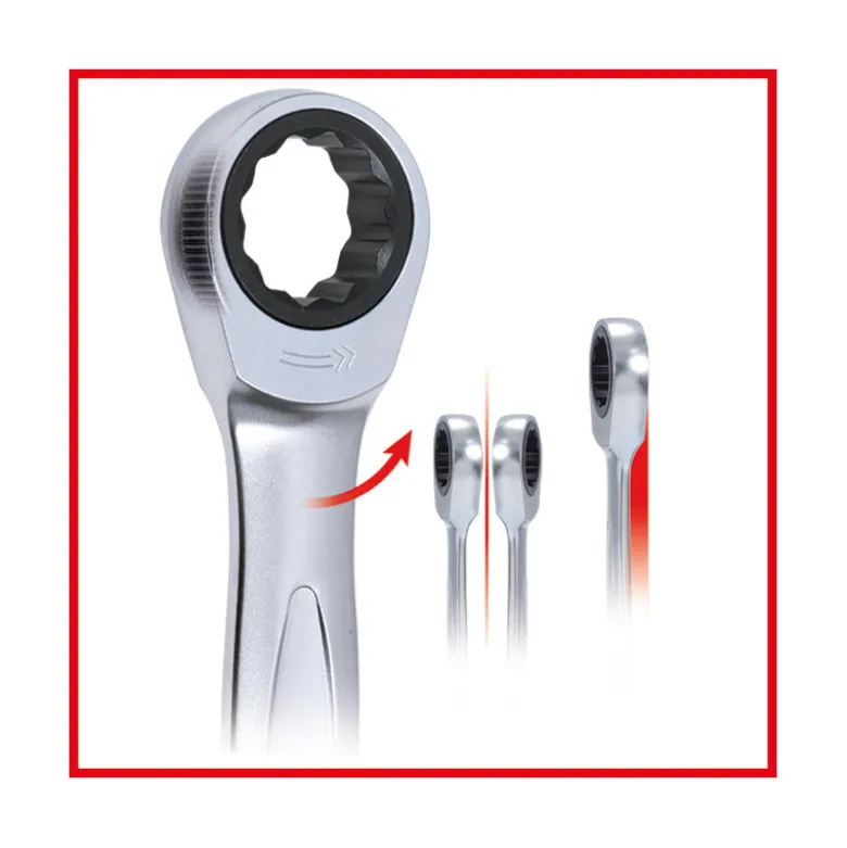 Clés mixtes droites à cliquet gear plus 5 pièces KS TOOLS 503.4255
