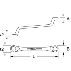 Clés polygonales contre-coudées KS TOOLS