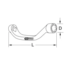 Clé 1/2'' TORX E20, pour écrous de culasse MAN KS TOOLS 455.0016