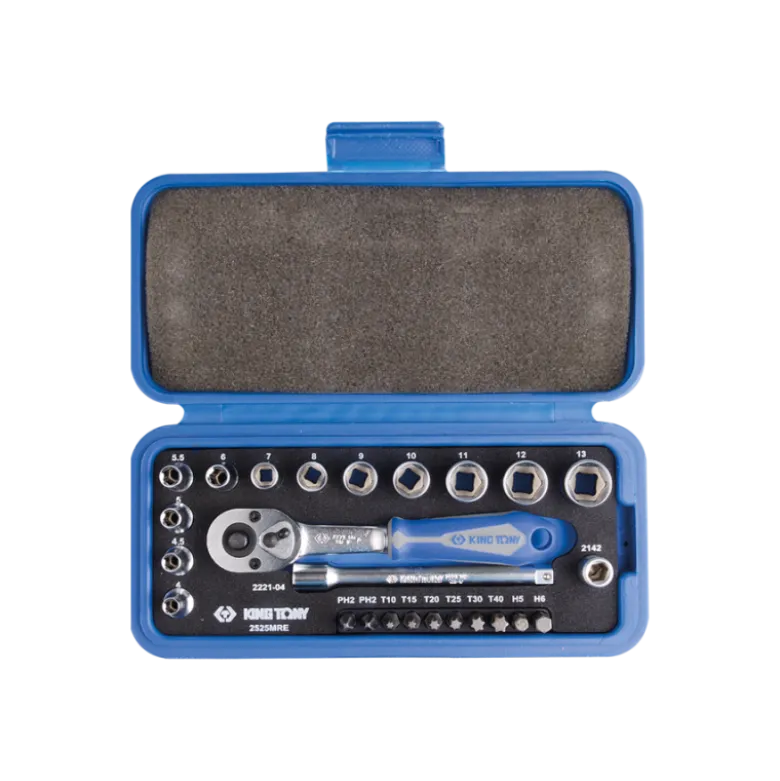 Coffret Cliquet 1/4" Douilles Embouts King Tony - 2525MRE