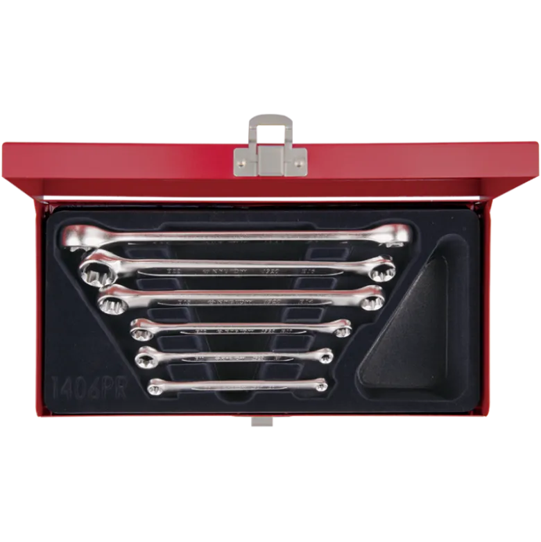 Coffret De 6 Clés Polygonales Droites Torx E6 À E24 King Tony - 1406PR