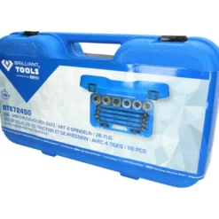 Coffret de douilles d'extraction et de montage avec 4 tiges 26pcs BRILLIANT TOOLS - BT672450
