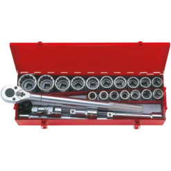 Coffret De Douilles 3/4" En Pouce , 12 Pans, 23 Pièces King Tony - 6023SR