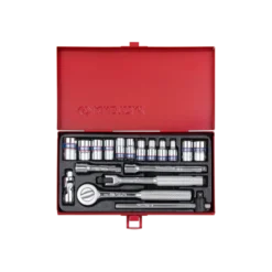 Coffret De Douilles Et Accessoires 1/4" 6 Pans 12 Pièces King Tony - 2518MR01