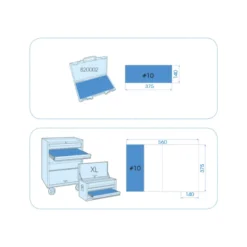 Coffret De Douilles Et Accessoires1/4" 6 Pans Evawave - 48 Pièces King Tony - 2548MRE