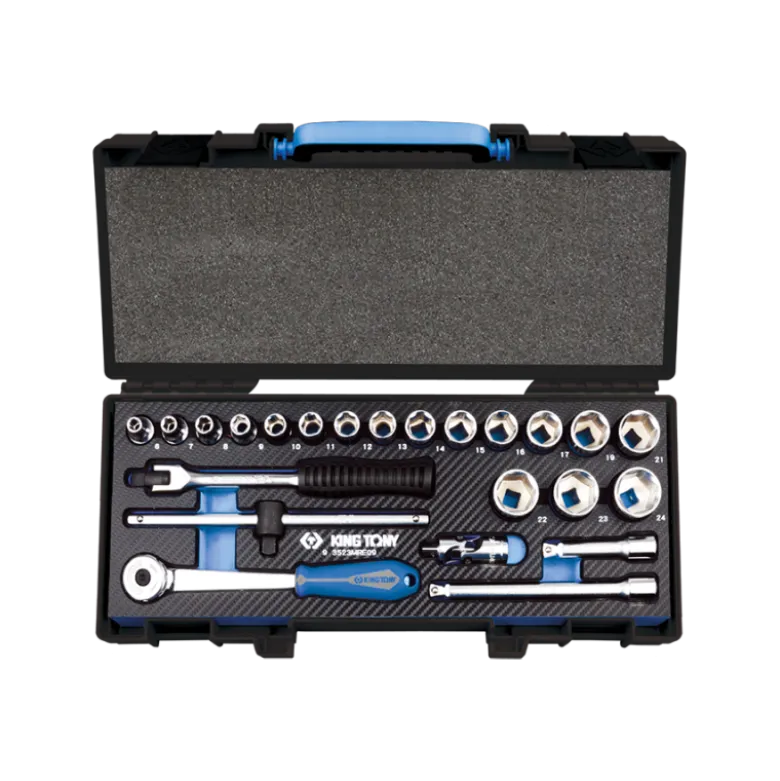 Coffret De Douilles Et Accessoires 3/8" 6 Pans Evawave - 23 Pièces King Tony - 3523MRE09