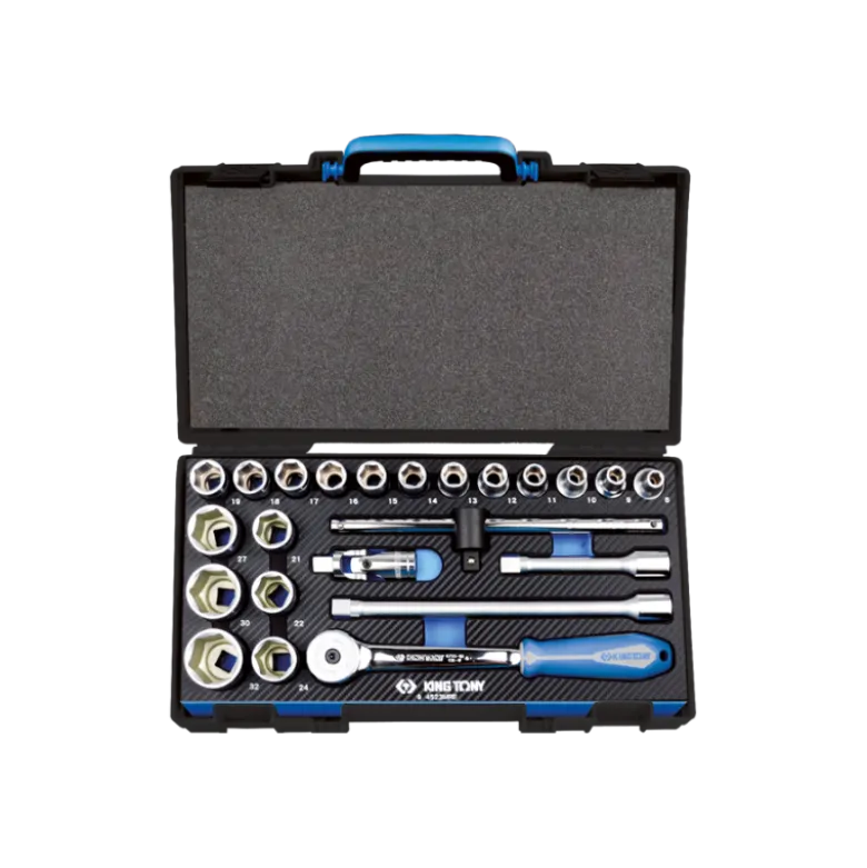 Coffret De Douilles Et Accessoires 1/2" 6 Pans Evawave - 23 Pièces King Tony - 4523MRE