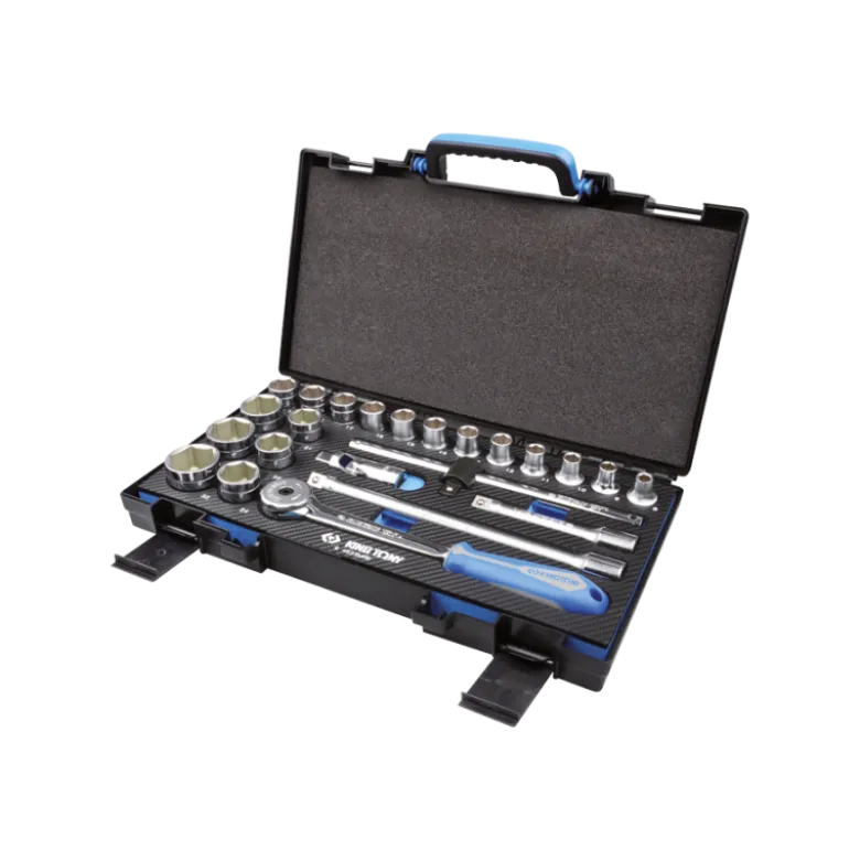 Coffret De Douilles Et Accessoires 1/2" 6 Pans Evawave - 23 Pièces King Tony - 4523MRE