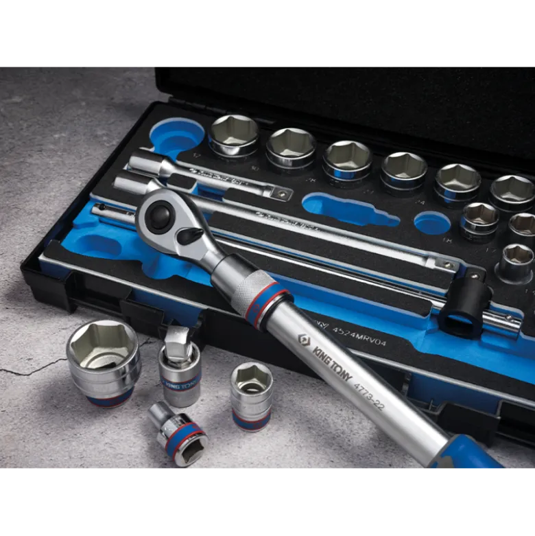 Coffret De Douilles Et Accessoires 1/2" - 24 Pièces King Tony - 4524MRV04K