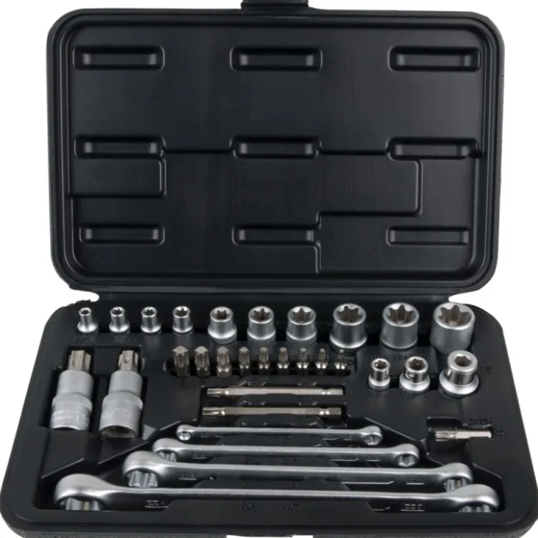 Coffret de douilles et douilles tournevis ULTIMATE 1/4'' - 3/8'' - 1/2'' TORX - 31 pcs KS TOOLS 922.4302
