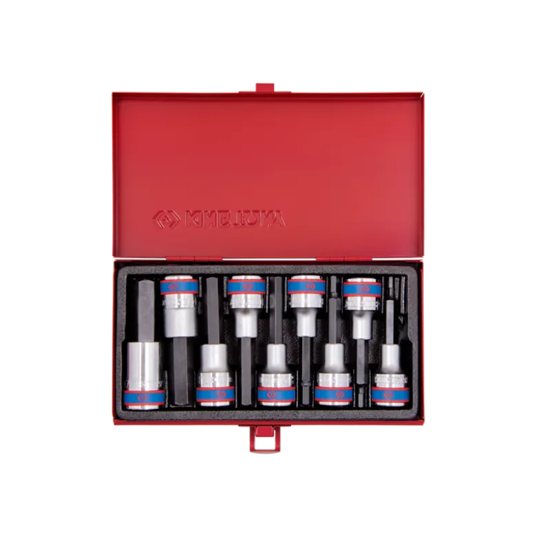 Coffret De Douilles Longues 1/2" Mâles, 9 Pièces King Tony - 4120PR