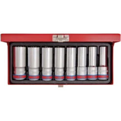 Coffret De Douilles Longues 1/2", 8 Pièces En Pouce King Tony - 4208SR