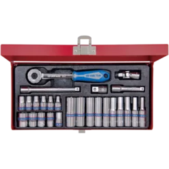 Coffret De Douilles Métriques Et Accessoires 1/4" King Tony - 2526MR02
