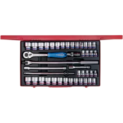 Coffret De Douilles 12 Pans 1/2" Pouce Et Mm 42 Pcs King Tony - 4042CR02