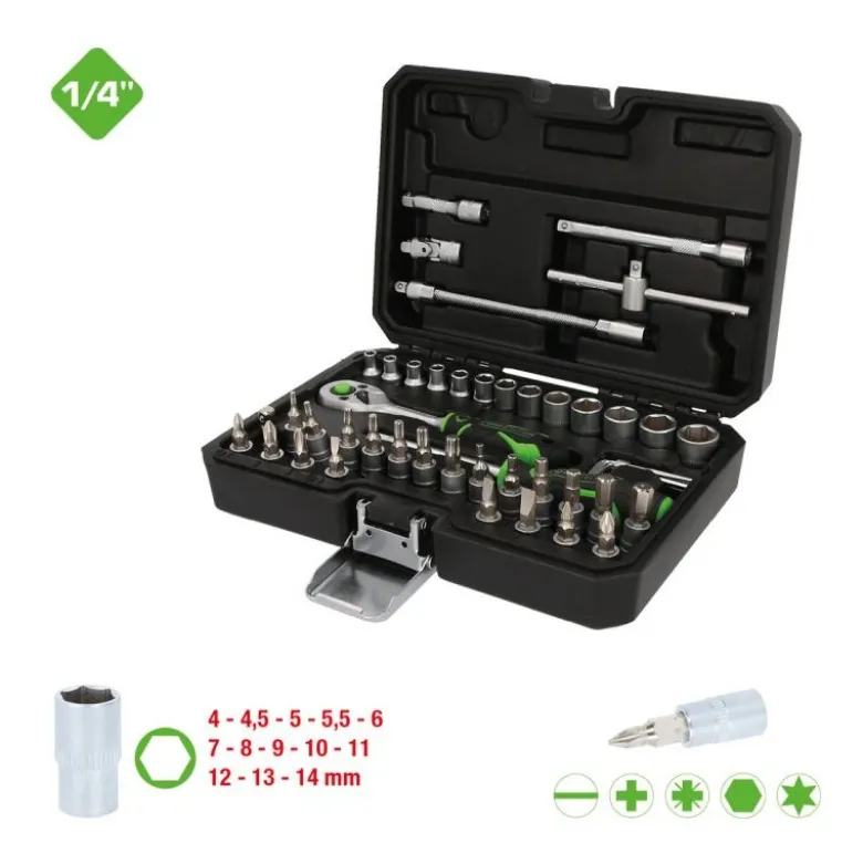Coffret de douilles 1/4" 48pcs COMPETITION - 512.0048