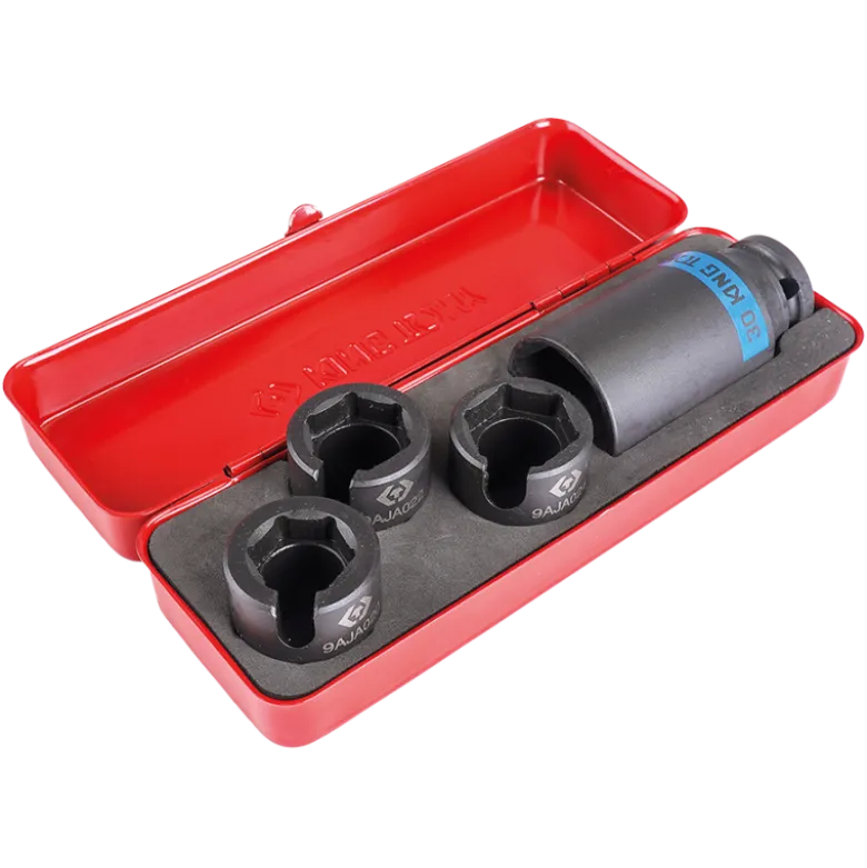 Coffret De Douilles 1/2" Pour Sonde Lambda - 4 Pièces King Tony - 9AJ014