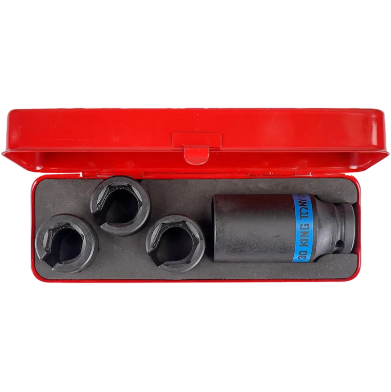 Coffret De Douilles 1/2" Pour Sonde Lambda - 4 Pièces King Tony - 9AJ014