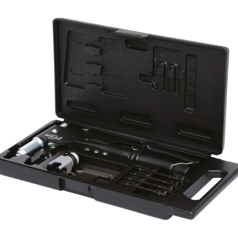 Coffret de pinces à rivets, écrous aveugles (insert) et chevilles Tête pivotante à 360° KS TOOLS 150.9610
