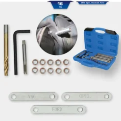 Coffret de réparation pour filetage de frein M9 x 125 16 pcs BRILLIANT TOOLS - BT701100