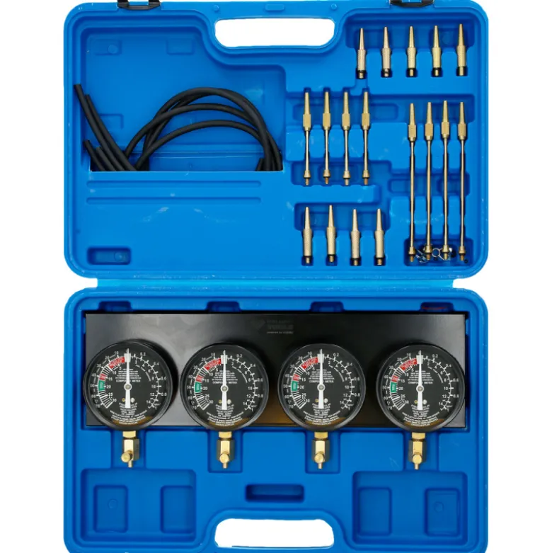 Coffret de test d'injecteurs avec 4 manomètres 26pcs BRILLIANT TOOLS - BT581200