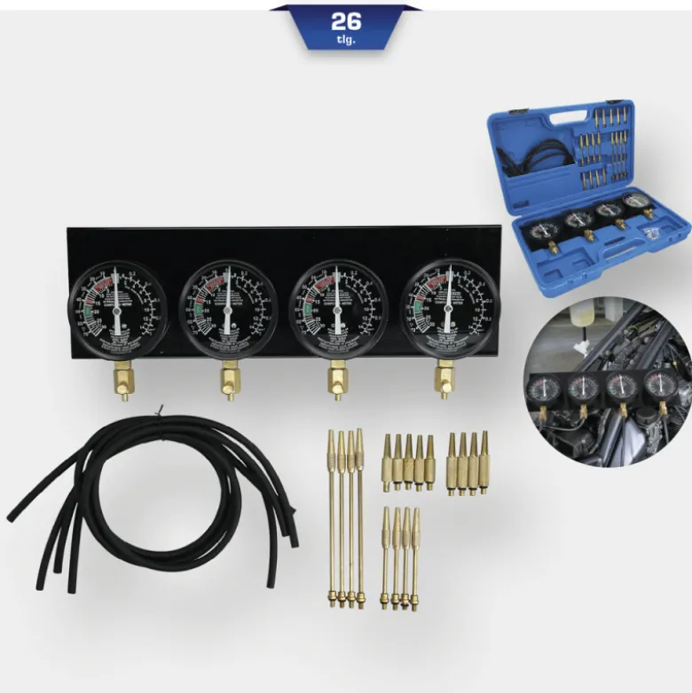 Coffret de test d'injecteurs avec 4 manomètres 26pcs BRILLIANT TOOLS - BT581200