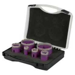 Coffret de trépans diamant à sec 22-30-35-42-68-75mm SIDAMO 11101450