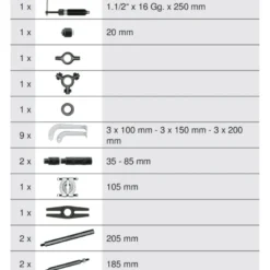 Coffret d’extracteurs hydrauliques 10 Tonnes universels à 2 et 3 griffes KS TOOLS 700.1200
