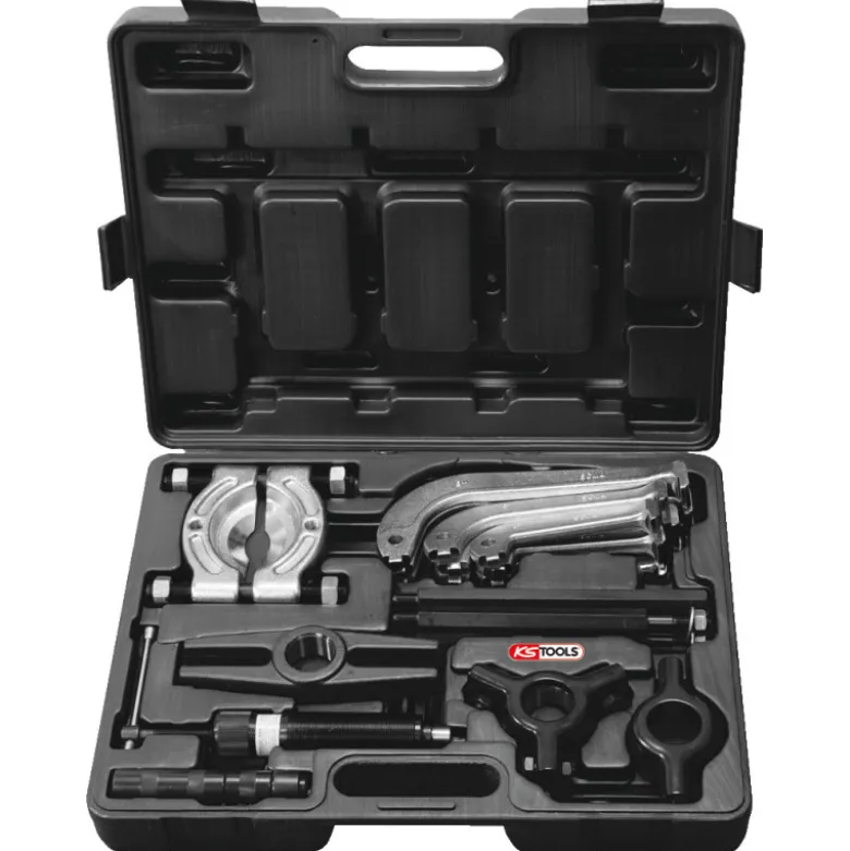 Coffret d’extracteurs hydrauliques 10 Tonnes universels à 2 et 3 griffes KS TOOLS 700.1200