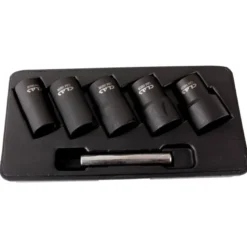 Coffret douilles choc helicoïdales ecrous endommages ø17-ø27mm (5 pcs) CLAS OM 0608