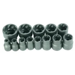 Coffret douilles choc helicoïdales ecrous endommages ø6-27mm (15 pcs) CLAS OM 8073