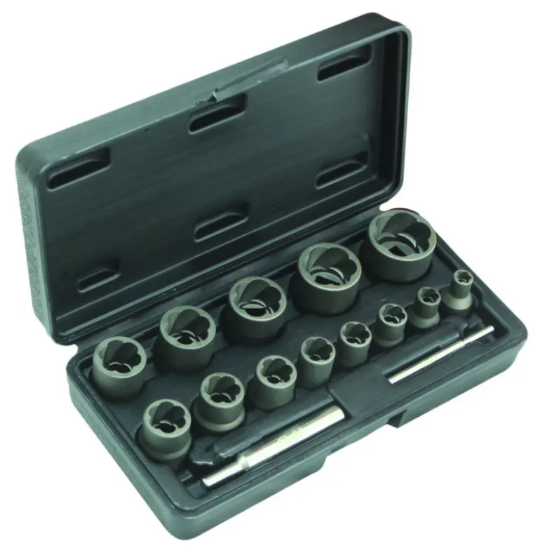 Coffret douilles choc helicoïdales ecrous endommages ø6-27mm (15 pcs) CLAS OM 8073