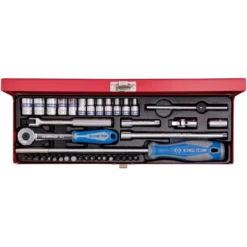 Coffret Douilles De 39 Pièces 1/4", Cliquet 72 Dents King Tony - 2540MR02