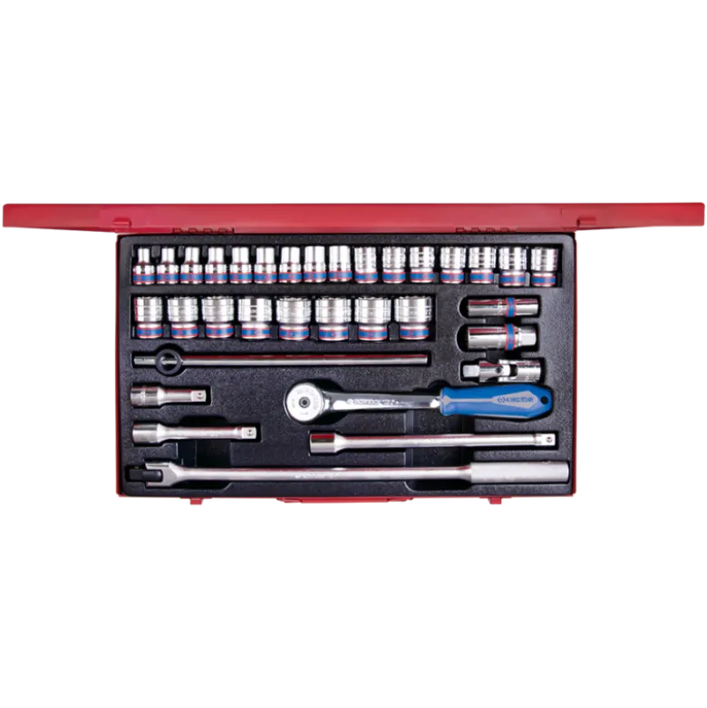 Coffret 1/2" Douilles 33 Pièces Métriques King Tony - 4034MR03