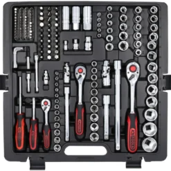 Coffret d'outils et douilles 1/4", 3/8", 1/2" 216 pièces Ks Tools 918.0216