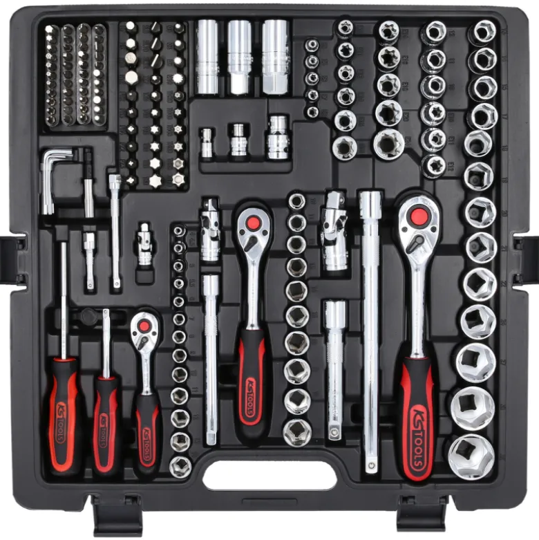 Coffret d'outils et douilles 1/4", 3/8", 1/2" 216 pièces Ks Tools 918.0216