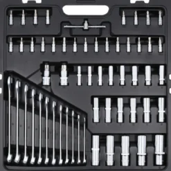 Coffret d'outils et douilles 1/4