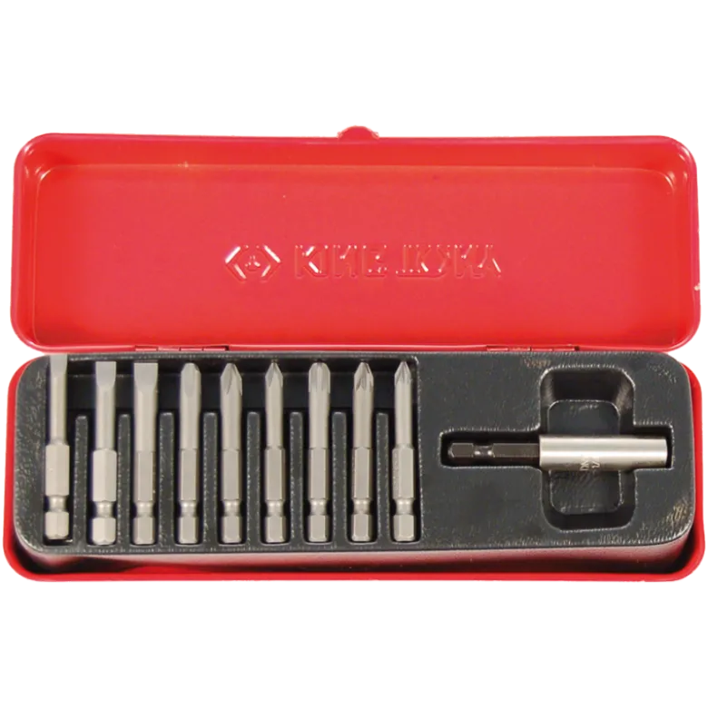 Coffret Embouts Renforcés 1/4" 11Pièces À Fente-Pozi-Ph King Tony - 1010MQ01