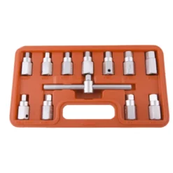Coffret embouts vidange 3/8"+cle en t (12pcs) CLAS HU 2002BL