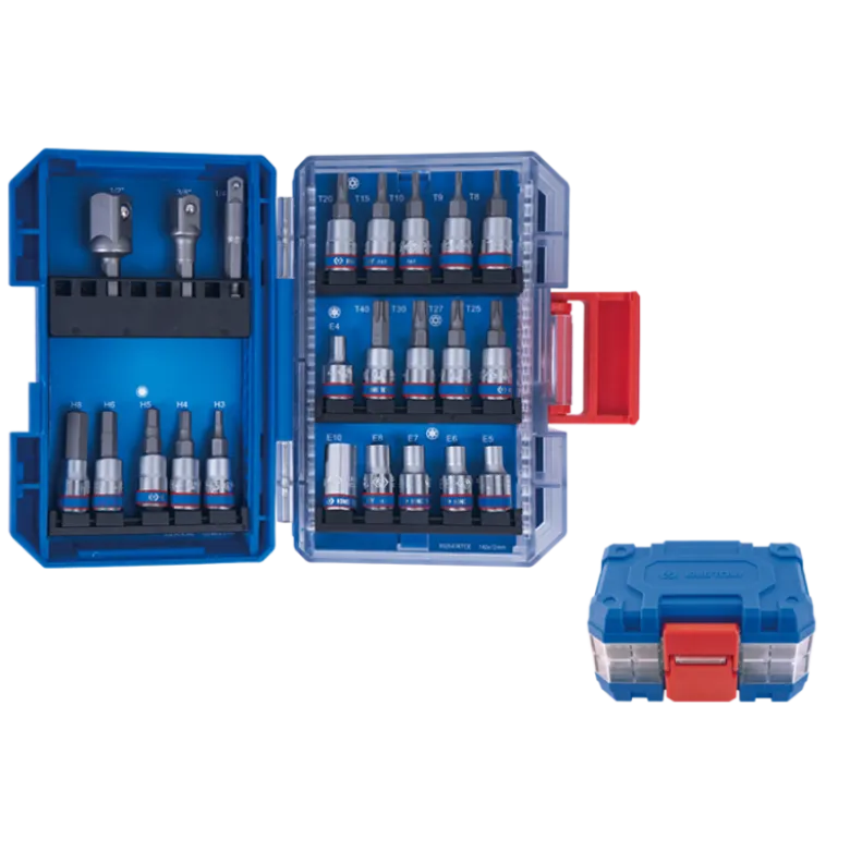 Coffret 1/4" Extra Compact Douilles Et Embouts 47 Pièces King Tony - 2547MREB
