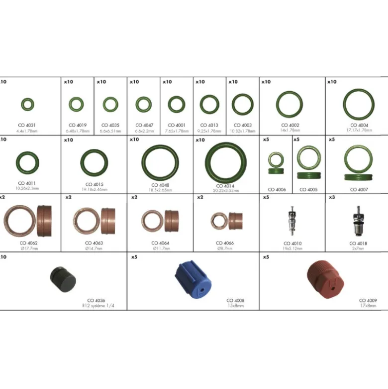 Coffret maintenance climatisation vehicules italiens (178 pcs) CLAS AC 4026