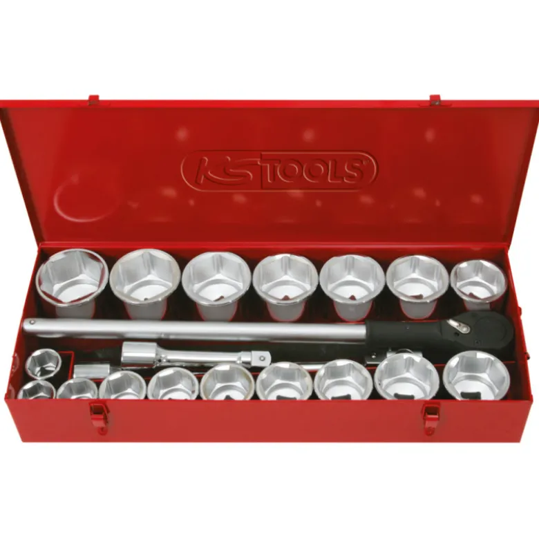 Coffret 22 Pièces de douilles 6 pans 1’’ CHROMEplus KS TOOLS 911.0822