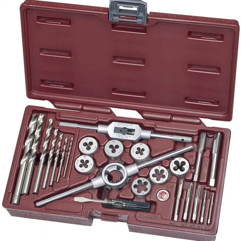 Coffret 24 Pièces de tarauds, filières, forets modulo KRAFTWERK 3240MOD