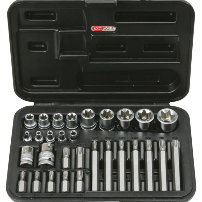 Coffret 30 pièces TORX 1/4" - 3/8" - 1/2" KS TOOLS 922.4301