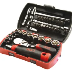 Coffret Pocket Light 39 Douilles Et Access. Cliquet 1/4" SAM Outillage - 73-RC39