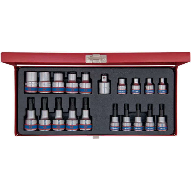 Coffret 3/8-1/2 Torx Tamper 20 Pièces King Tony - 7120PR01