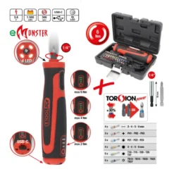 Coffret tournevis sur batterie et embouts eMONSTER 1/4