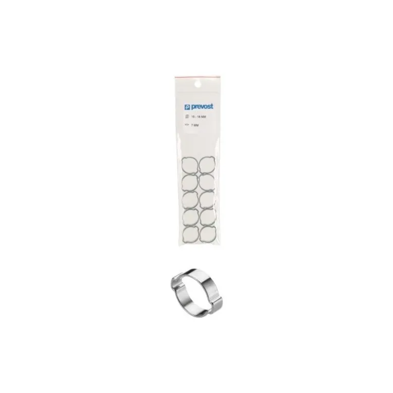 Colliers à 2 oreilles 07-09mm type standard en acier traité (par 10) PREVOST 0709P