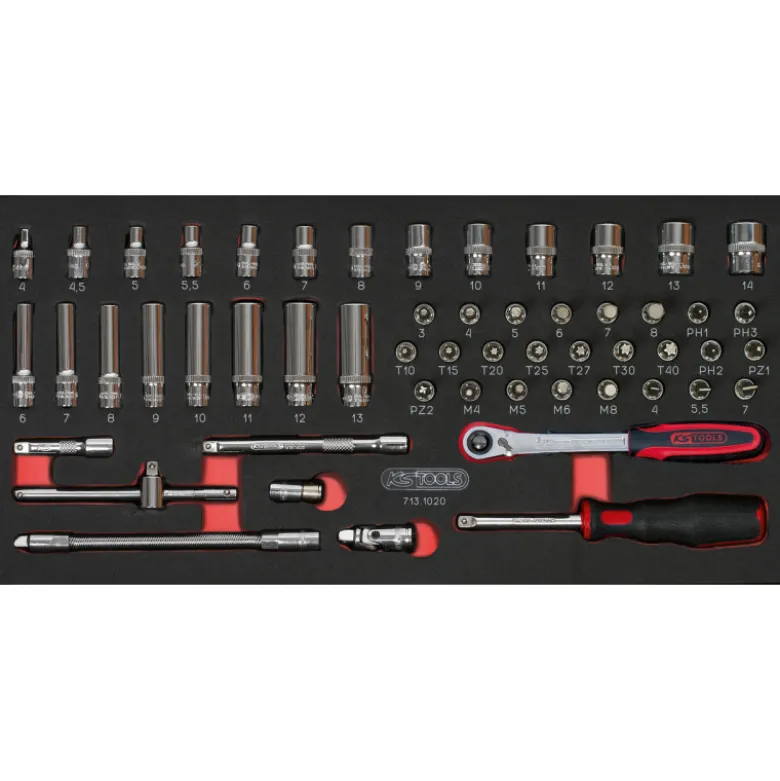 Composition d'outils pour servante 158 pièces KS TOOLS 714.0158