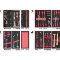 Composition d'outils 4 tiroirs pour servante, 241 pièces KS TOOLS 714.0241