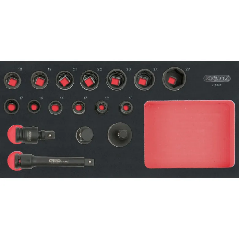 Composition d'outils 5 tiroirs pour servante, 384 pièces KS TOOLS 714.0380